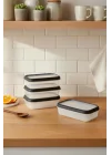Hide Plus 4Lü Saklama Kabı Siyah (4X 0,70 Lt)
