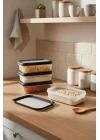 Hide Plus 4Lü Saklama Kabı Siyah (4X 0,70 Lt)
