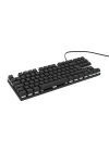 HK410 Mekanik Switch 19 Mod RGB Kablolu Siyah TKL Türkçe Gaming Klavye (Mavi Switch)