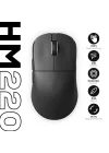 HM220 1K Hz 12000 DPI Tri-Mode Kablosuz/Bluetooth Gaming Mouse (Siyah)