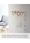 home Wall-Mounted Accessory Holder Takı Rafı, Çelik, Beyaz, Tek Beden