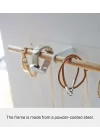 home Wall-Mounted Accessory Holder Takı Rafı, Çelik, Beyaz, Tek Beden