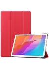 Honor ile uyumlu Pad X8 Smart Cover Standlı 1-1 Kılıf Kırmızı
