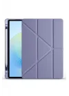 Honor ile uyumlu Pad X8A Kılıf Tri Folding Kalem Bölmeli Standlı Kılıf - Mor