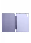 Honor ile uyumlu Pad X8A Kılıf Tri Folding Kalem Bölmeli Standlı Kılıf - Mor