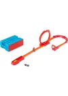 Hot Wheels Track Builder Alev Temalı Akrobasi Seti ve 1 adet araba, birleştirilebilir oyuncak saklama kutusunda 16 adet pist oluşturma ve akrobasi parçası, HMC04