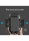 Htt-12 Otomatik Klipsli Vantuzlu Araba Telefon Tutacağı, Siyah
