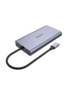 Hub USB-C MST Triple Ekran, 2 x HDMI + VGA, 1 x USB-A Port ve USB-C Power Delivery 100W │ USB 3.1 5 Gbps, 4K@30Hz, 2K@60Hz, Alüminyum, SuperSpeed