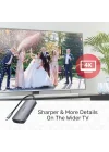 Hub USB-C MST Triple Ekran, 2 x HDMI + VGA, 1 x USB-A Port ve USB-C Power Delivery 100W │ USB 3.1 5 Gbps, 4K@30Hz, 2K@60Hz, Alüminyum, SuperSpeed