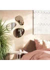 Hubba Pebble Duvar Montaj Aynaları, 3lü Set, Pirinç