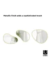 Hubba Pebble Duvar Montaj Aynaları, 3lü Set, Pirinç