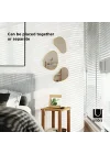 Hubba Pebble Duvar Montaj Aynaları, 3lü Set, Pirinç