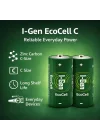I-Gen Ecocell Çinko Karbon C Boy (R14) 1.5V Pil 10Lu Paket