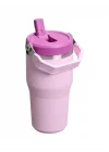 IceFlow Flip Straw Tumbler Pipetli Termos Bardak, Kiraz Çiçeği (Cherry Blossom), 0.60 Litre