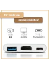 Inca ITPC-04TXT Type-C Hub, 4K 30Hz HDMI, USB 3.0, 100W PD, Alüminyum Kasa