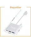 Inca ITPC-04TXT Type-C Hub, 4K 30Hz HDMI, USB 3.0, 100W PD, Alüminyum Kasa
