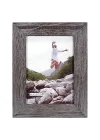 International Designs Rustikal Fashion breit Linear graywash Holz Bilderrahmen, 5 x 7, grau