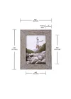 International Designs Rustikal Fashion breit Linear graywash Holz Bilderrahmen, 5 x 7, grau