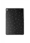 iPad 10.2 2021 (9.Nesil) Simli Parlak Görünümlü ile Uyumlu Tablet Koton Kılıf-Siyah