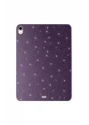 iPad 10.9 2022 (10.Nesil) Simli Parlak Görünümlü SBT Tablet Koton Kılıf - Derin Mor