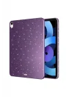iPad 10.9 2022 (10.Nesil) Simli Parlak Görünümlü SBT Tablet Koton Kılıf - Derin Mor