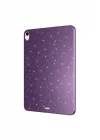 iPad 10.9 2022 (10.Nesil) Simli Parlak Görünümlü SBT Tablet Koton Kılıf - Derin Mor