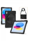 iPad 11.Nesil 2025 MRSA Defender Tablet Silikon - Siyah