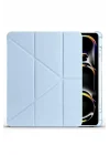 iPad Air 13 2025 M3 Kılıf Tri Folding Kalem Bölmeli Standlı Kılıf - Mor