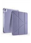 iPad Air 13 2025 M3 Kılıf Tri Folding Kalem Bölmeli Standlı Kılıf - Mor
