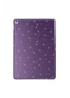 iPad ile Uyumlu 10.2 (8 Nesil) Simli Parlak Görünümlü Tablet Koton Kılıf - Derin Mor