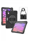 iPad Mini ile Uyumlu 2021 (6.Nesil) SBT Defender Tablet Silikon - Siyah