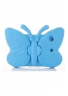 iPad Mini ile Uyumlu 4 Butterfly Standlı Tablet Kılıf - Mavi 4