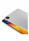 iPad Pro 11 2018 ile Uyumlu Tablet Kılıf Renkli Simli Işıltılı Silikon Kapak - Gümüş
