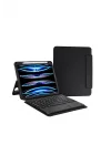 iPad Pro 11 2024 ile Uyumlu ASMA Border Keyboard Bluetooh Bağlantılı Standlı Klavyeli Tablet Kılıfı - Siyah