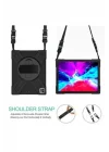 iPad Pro 12.9 2020 (4.Nesil) SBT Defender Tablet Silikon - Siyah