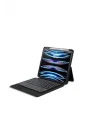 iPad Pro 13 2024 ASMA Border Keyboard Bluetooh Bağlantılı Standlı Klavyeli Tablet Kılıfı - Siyah