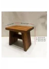 Iroko Ahşap Banyo Taburesi Oturak Step Tool (L)