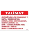 Mey İthalat® İş Güveliği Talimatları Levhası 25x35 KOD:1418