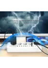 Isıya Dayanıklı Power Tuşlu 5li Grup Priz 5xusb 5x Type-c Çıkışlı Priz 2 Mt Kablolu