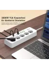 Isıya Dayanıklı Power Tuşlu 5li Grup Priz 5xusb 5x Type-c Çıkışlı Priz 4 Mt Kablolu