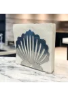 İstiridye Temalı Gümüş Metal Peçetelik