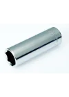 Izeltaş 1107064013 1/4 Altı Köşe Derin Lokma Anahtar, Krom, 13 Mm