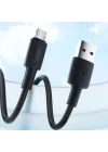 Juo 12W 2.4A USB-A to Lightning iPhone iPad ile Uyumlu Silikon Hızlı Şarj ve Data Kablosu Siyah 2 Metre