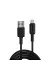 Juo 12W 2.4A USB-A to Lightning iPhone iPad ile Uyumlu Silikon Hızlı Şarj ve Data Kablosu Siyah 2 Metre