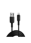 Juo 12W 2.4A USB-A to Lightning iPhone iPad ile Uyumlu Silikon Hızlı Şarj ve Data Kablosu Siyah 2 Metre