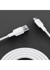 Juo 12W USB-A to Type-C Silikon Hızlı Şarj ve Data Kablosu Beyaz 1 Metre
