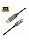 K01E Type-C To Display Port Dp 4K Hd 60Hz Görüntü Aktarım Kablosu