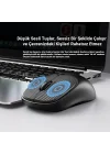 K17 Dual Mode Bluetooth ve 2.4GHz Destekli 1200DPI Kablosuz Optik Mouse