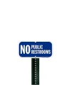 K2-0169-ALNo Public Tuvalet Tabelası | 15,24 cm x 30,48 cm Alüminyum