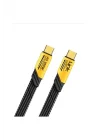 K472 Mecha Style Type-C to Type-C 100W 1.2mt Şarj Kablosu Sarı